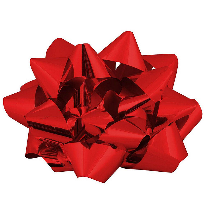 JAM PAPER Gift Bows, Mega, 13 Diameter, Red, Bulk 100/Pack Image