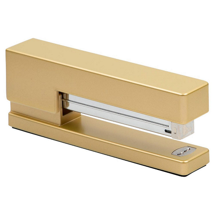 JAM PAPER Modern Desk Stapler, Gold, Sold Individually Image