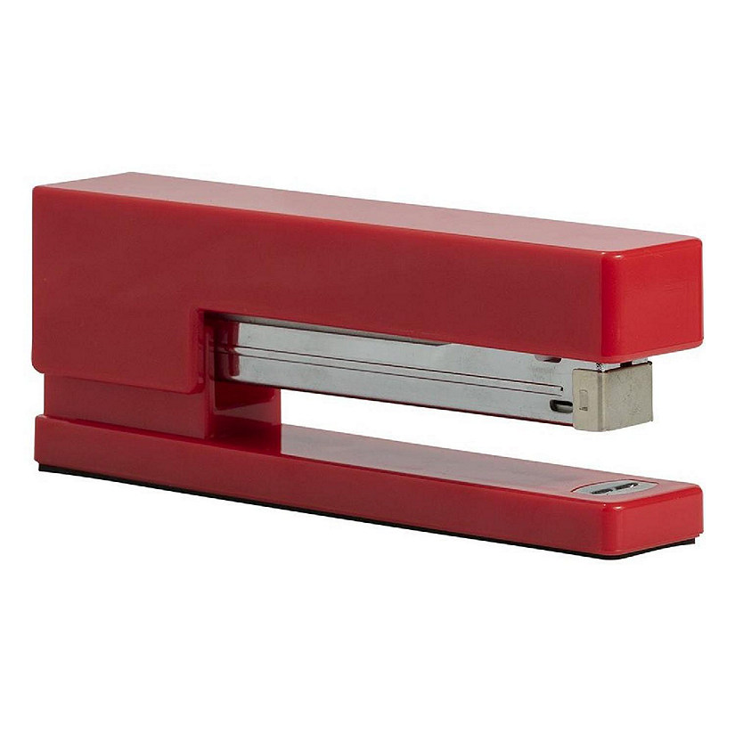 JAM PAPER Modern Desk Stapler, Red, Sold Individually Image