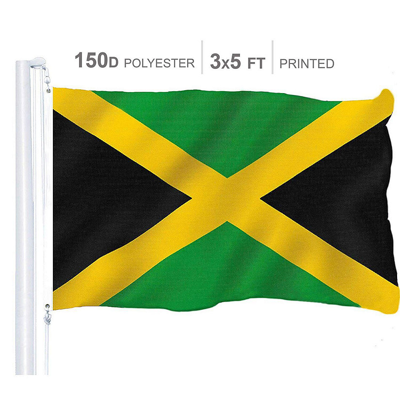 Jamaica Jamaican Flag 150D Printed Polyester 3x5 Ft Image