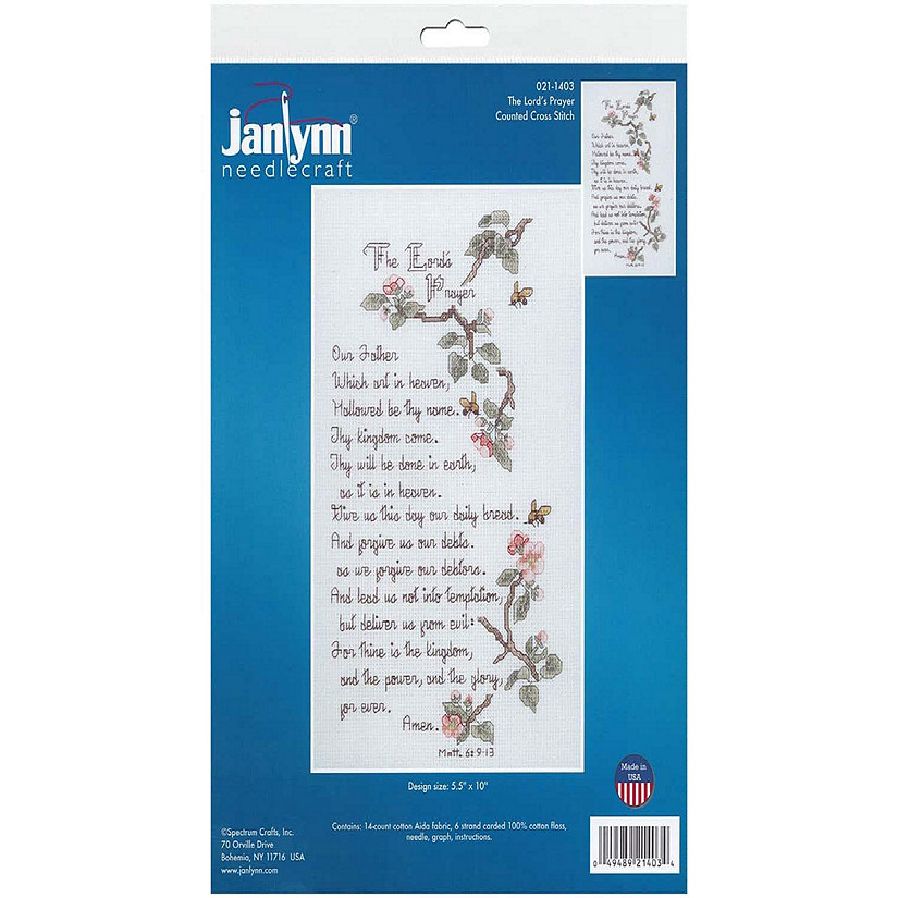 Janlynn Cross Stitch Kit The Lord's Prayer