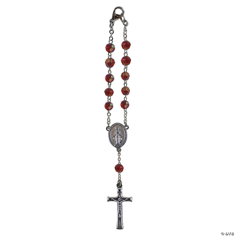 January Birthstone Car Rosary Image