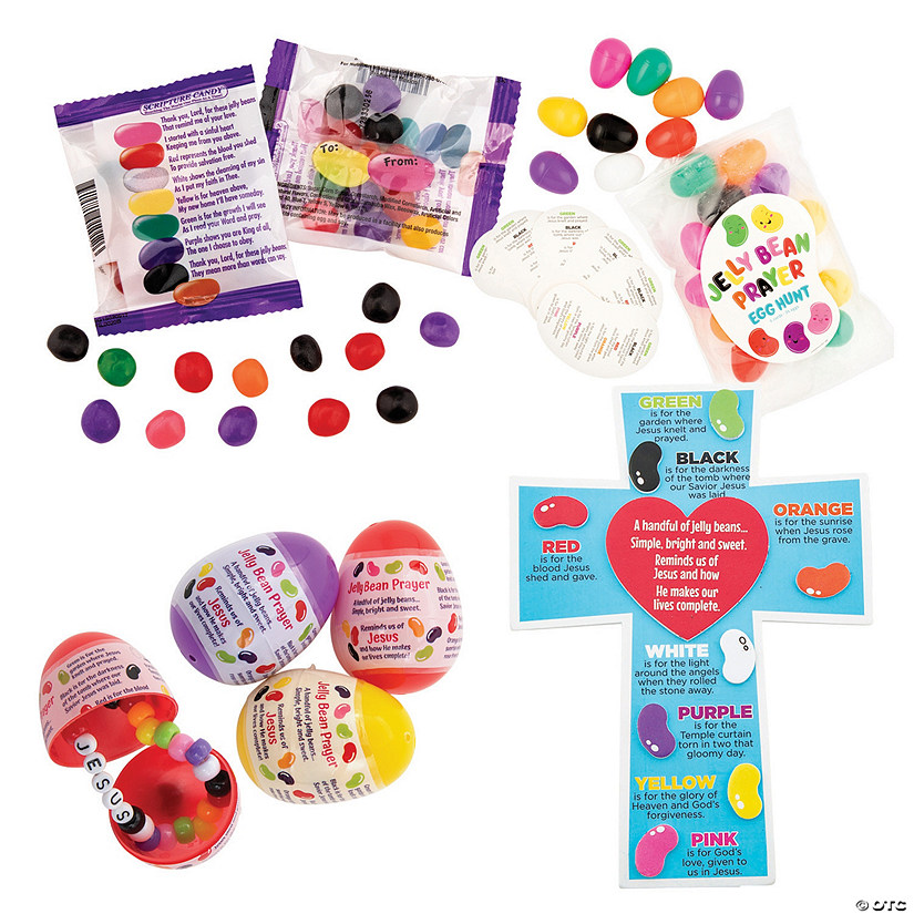 Jellybean Prayer Game, Handouts & Activity Kit for 24