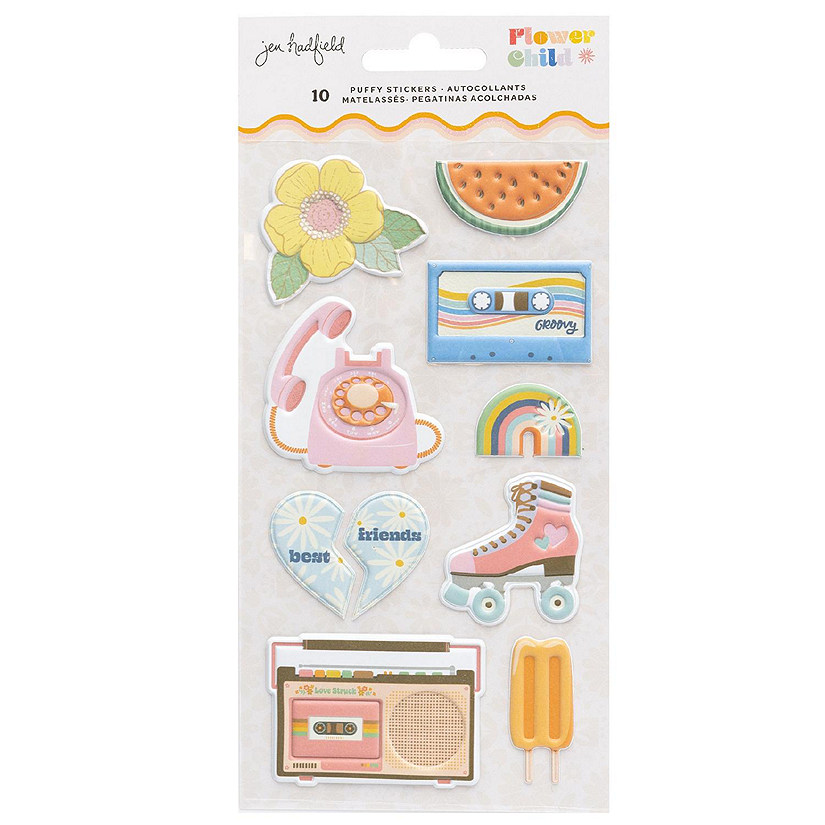 Jen Hadfield Flower Child Puffy Stickers 11/Pkg Image