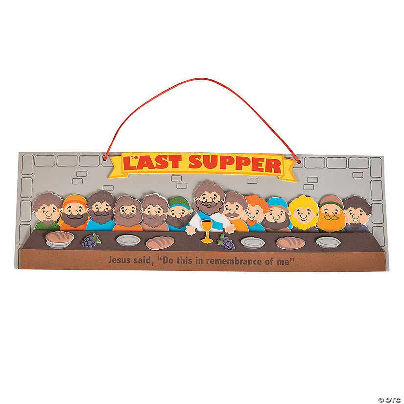 Jesus & Disciples Last Supper Sign Craft Kit- Makes 12 Image