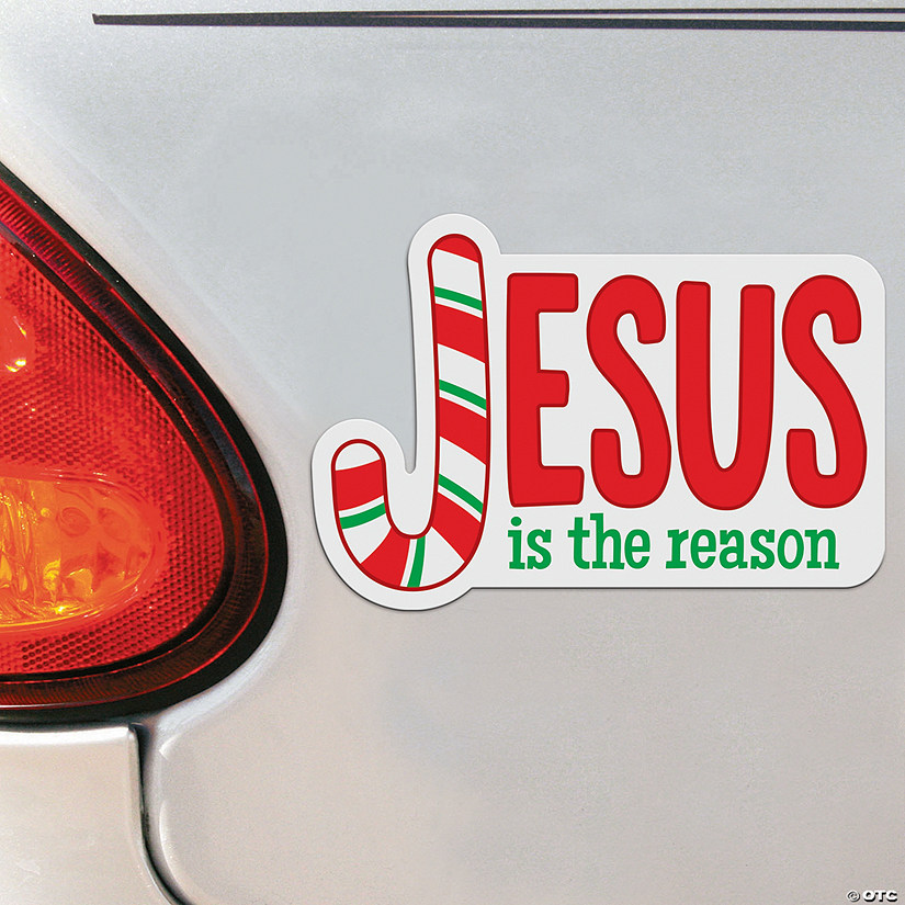 Jesus Candy Cane Car Magnets Image