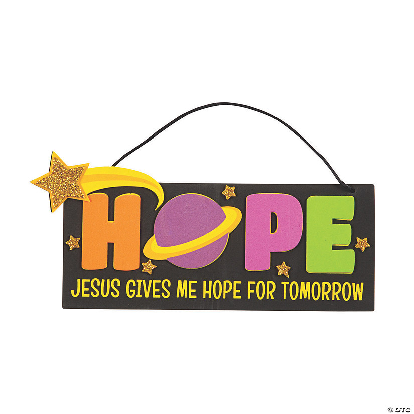Jesus Gives Me Hope Sign Craft Kit - Makes 12 Image
