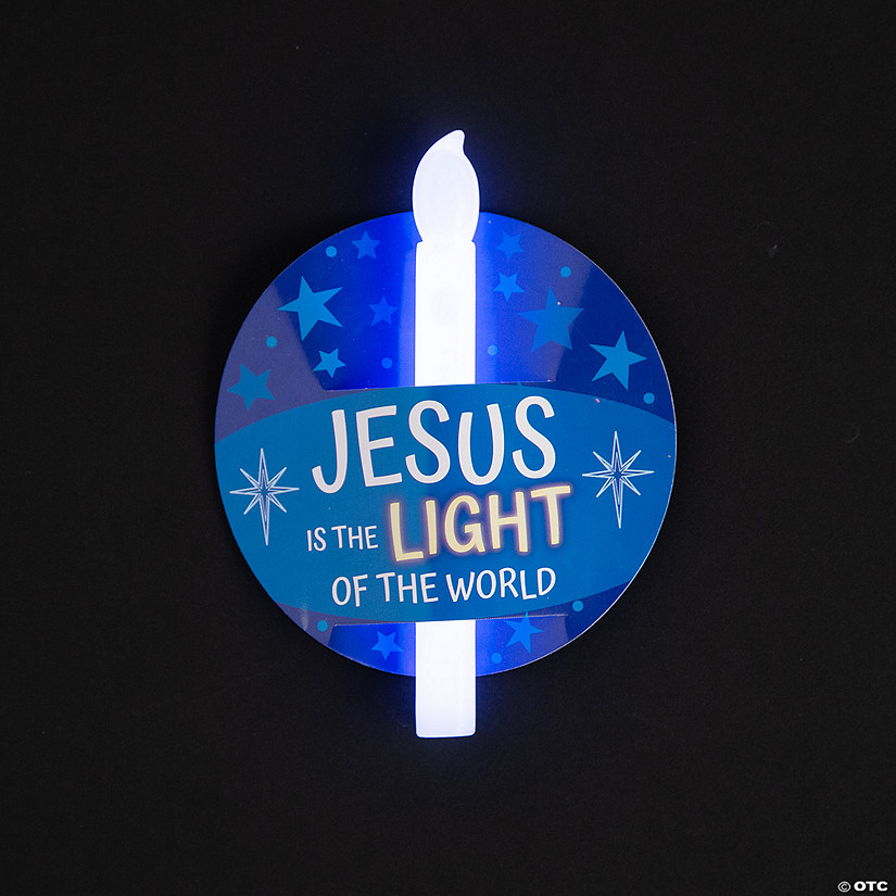 Jesus Is the Light Glow Sticks with Card - 12 Pc. Image