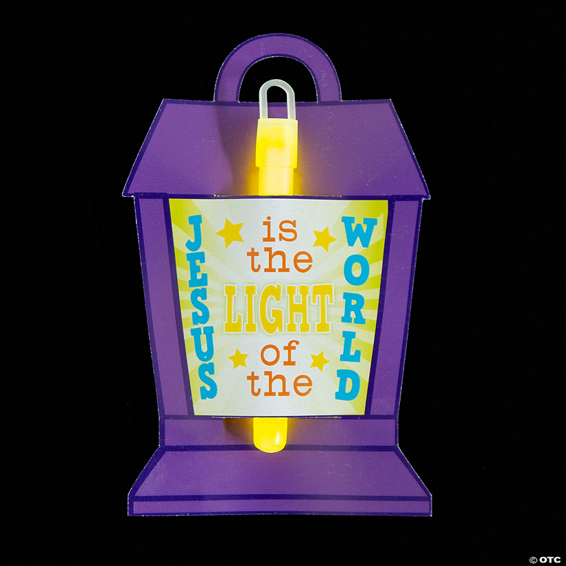 Jesus Is the Light Glow Sticks with Lantern Card - 12 Pc. Image