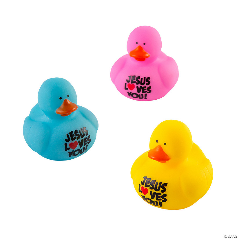 Jesus Loves Me Rubber Ducks - 12 Pc. Image