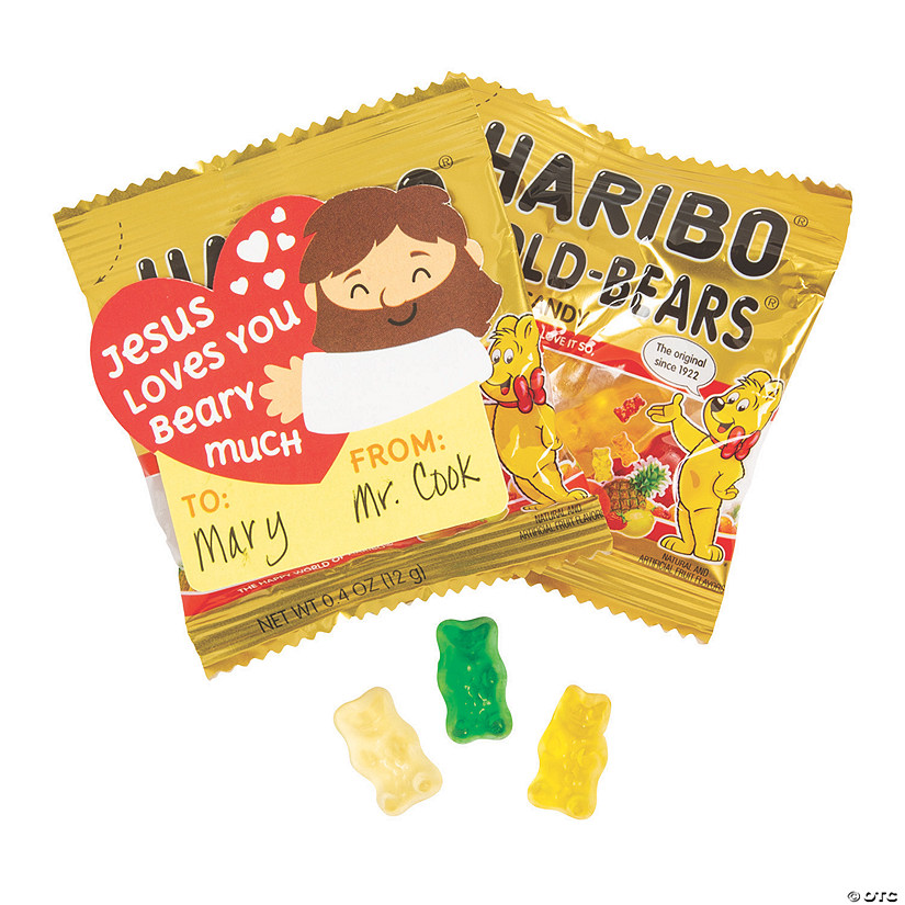 Jesus Loves You Berry Much Haribo<sup>&#174;</sup> Gummi-Bear<sup>&#174;</sup> Mini Pack Exchanges with Card for 35 Image