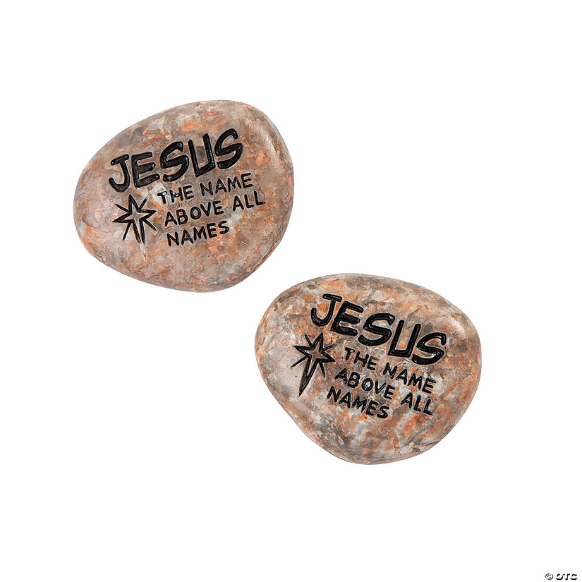 Jesus the Name Above All Names Worry Stones - 12 Pc. Image