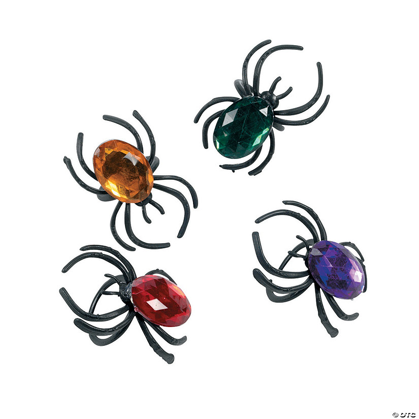 Jewel Spider Rings - 24 Pc. Image