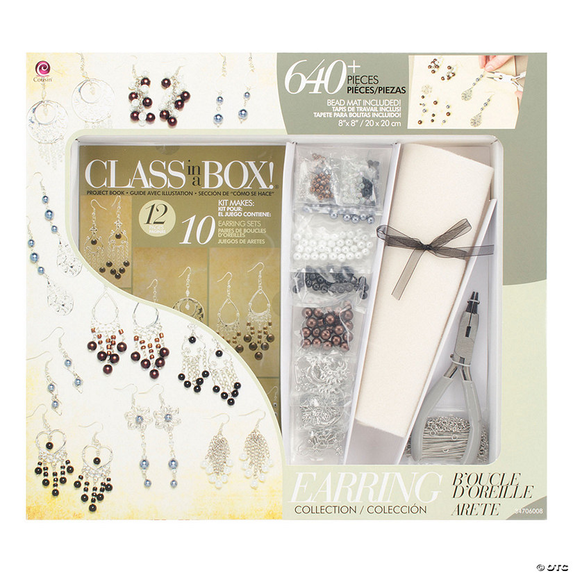 Jewelry Basics Class In A Box Kit-Silver Tone Earrings Image