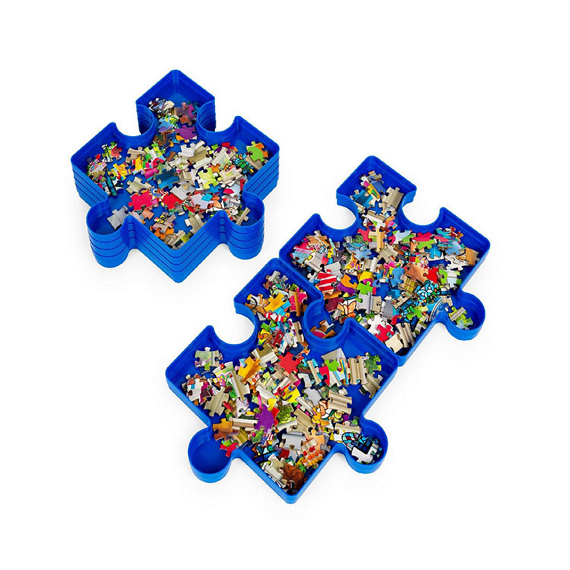 Jigsaw Puzzle Stackable Sorting Trays  Set of 6 Image