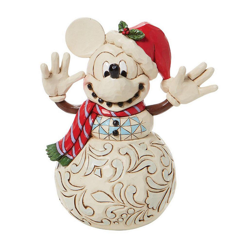 Jim Shore Disney Traditions Mickey Mouse Snowman Figurine 6008976 Image