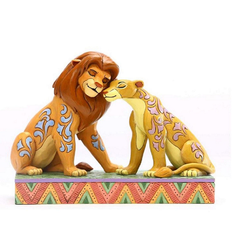 Jim Shore Disney Traditions Simba and Nala Snuggling Figurine 6005961 Image