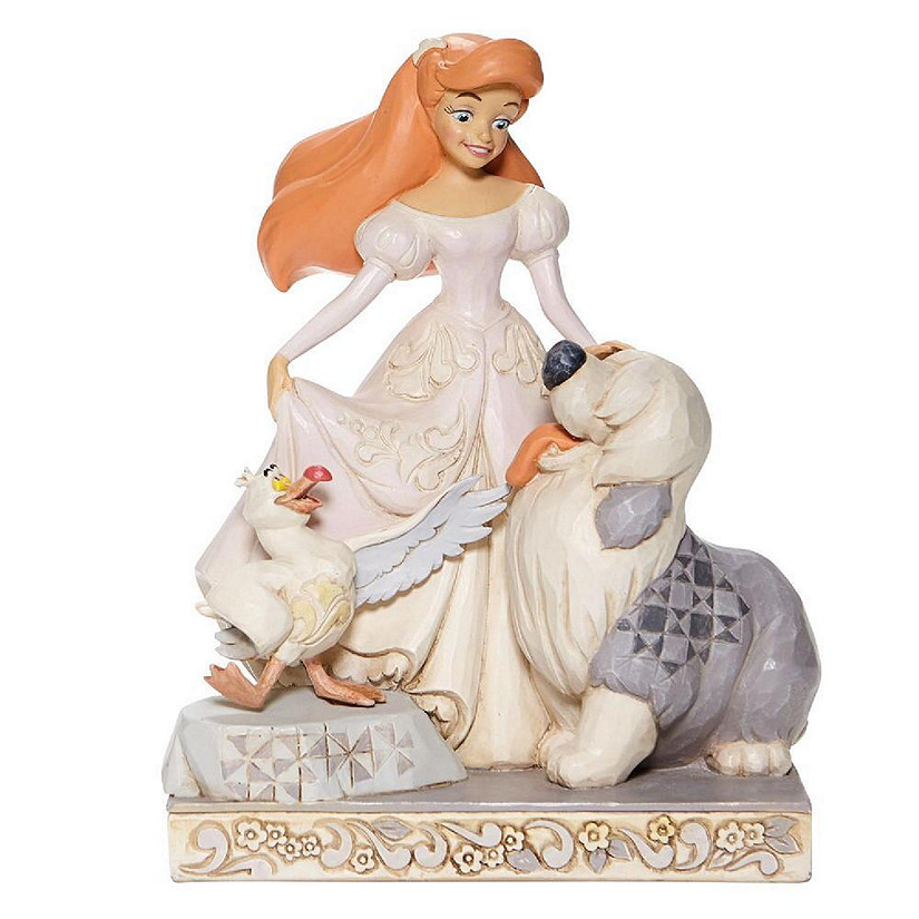 Jim Shore Disney Traditions White Woodland Ariel Little Mermaid Figurine 6008066 Image