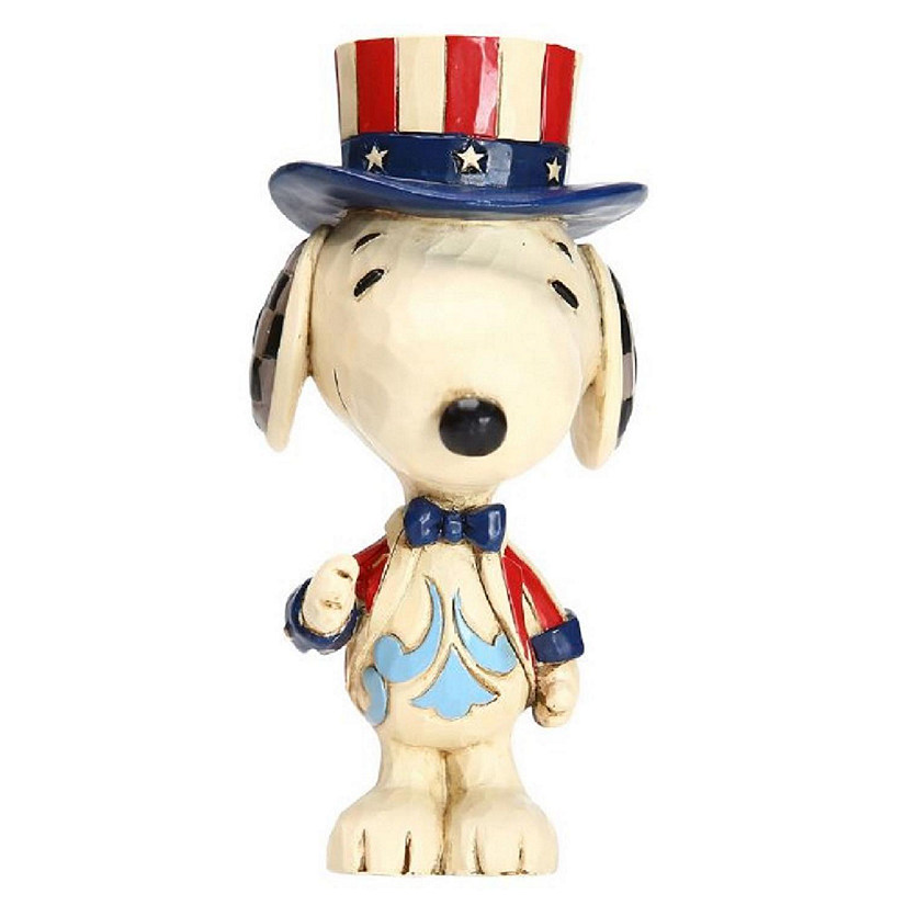 Jim Shore Peanuts Miniature Patriotic Snoopy Figurine Mini 6005951 New Image