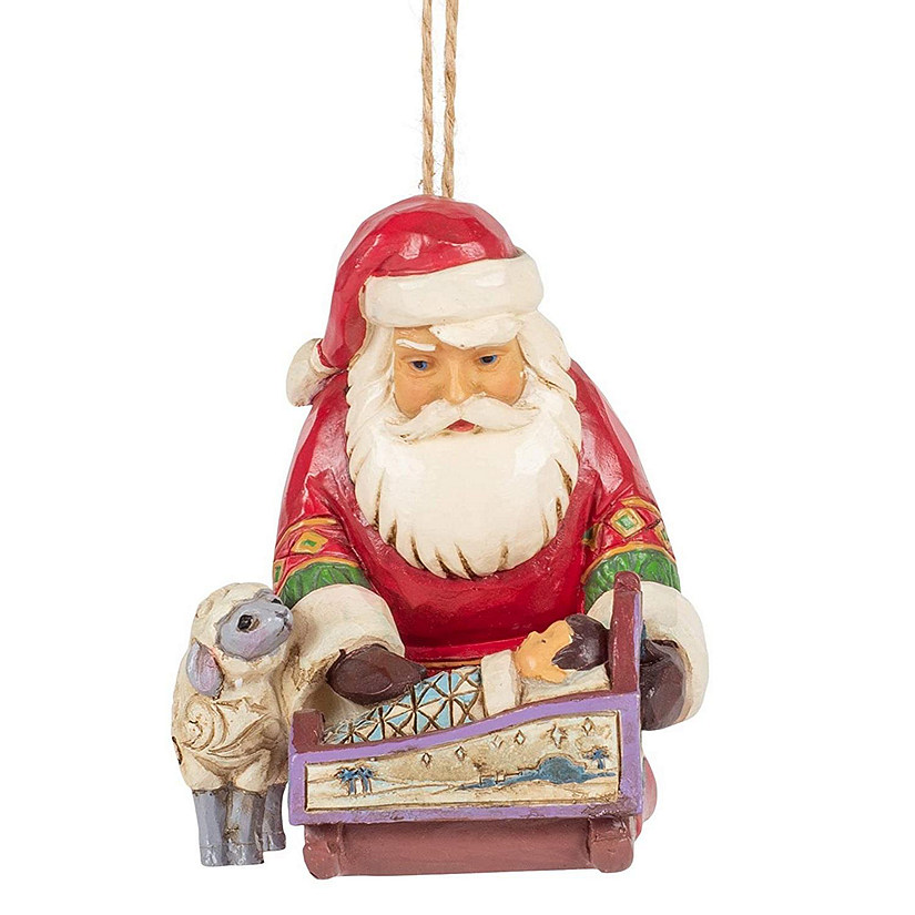 Jim Shore Santa with Baby Jesus Christmas Tree Ornament 6006668 ...