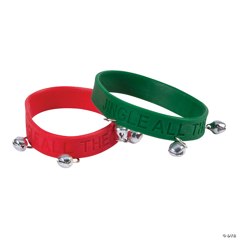 Christmas Jingle Bell Beaded Bracelets - 12 Pc. | Oriental Trading