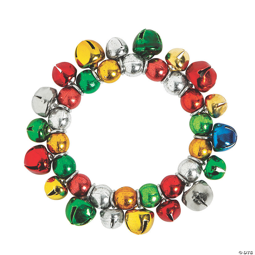 Jingle Bell Christmas Bracelets - 12 Pc. Image