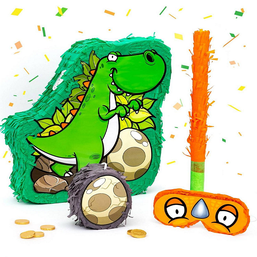 JITTERYGIT Dinosaur Pinata Theme Birthday Party Favor Treasure Hunt Game Image