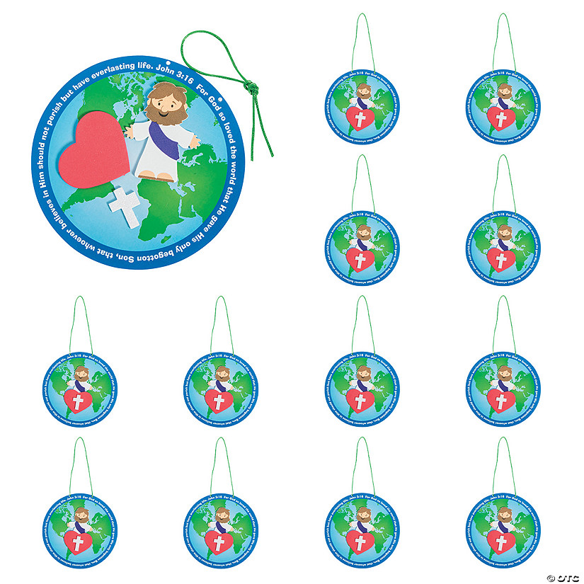 John 3:16 Globe Craft Kit- Makes 12 Image