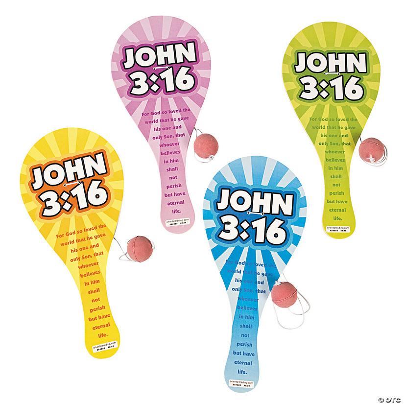 John 3:16 Paddleball Games - 12 Pc. Image