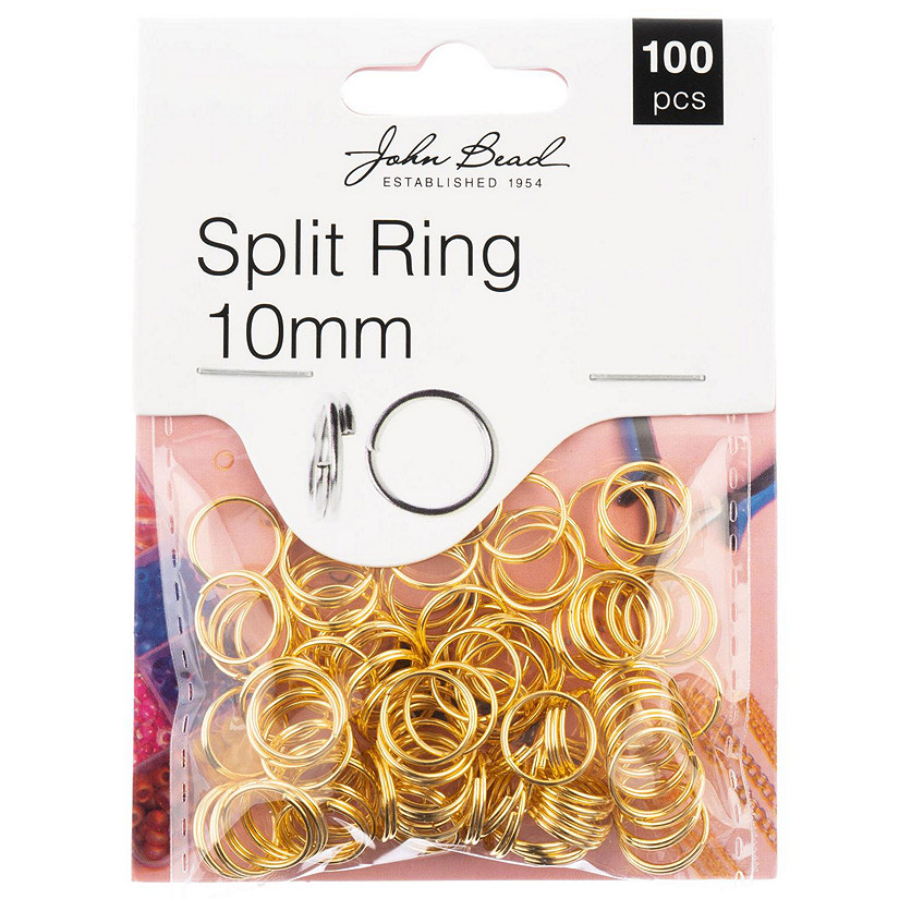 John Bead Split Ring 10mm 100/Pkg-Gold Image