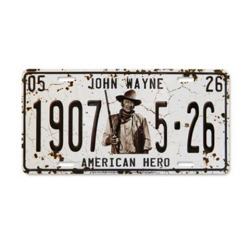 John Wayne 1907 License Plate Image