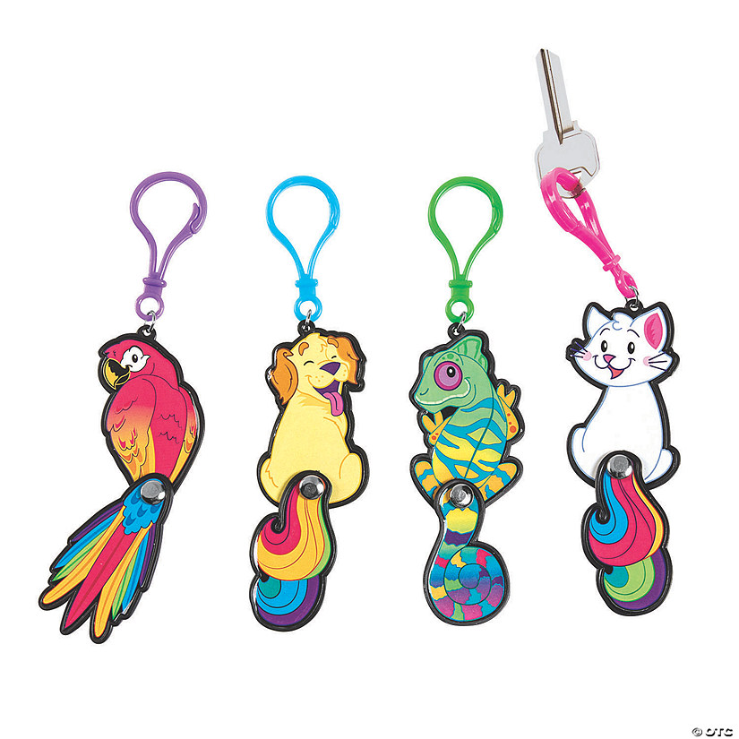 Jointed Rainbow Pet Keychains Oriental Trading