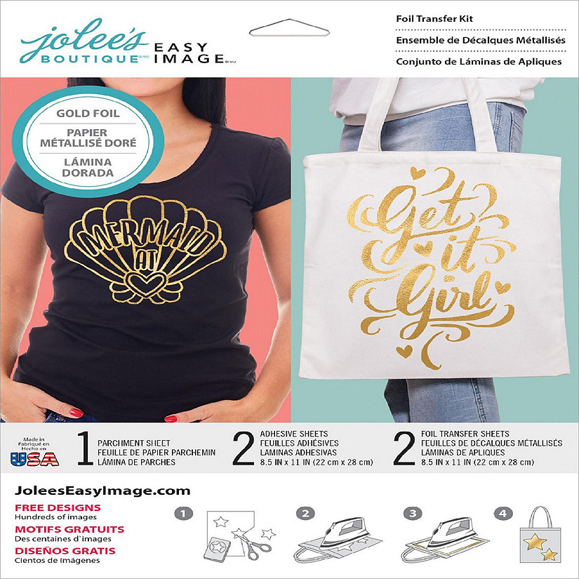 Jolee's Boutique Easy Image Foil Transfer Kit 5/Pkg -Gold Image