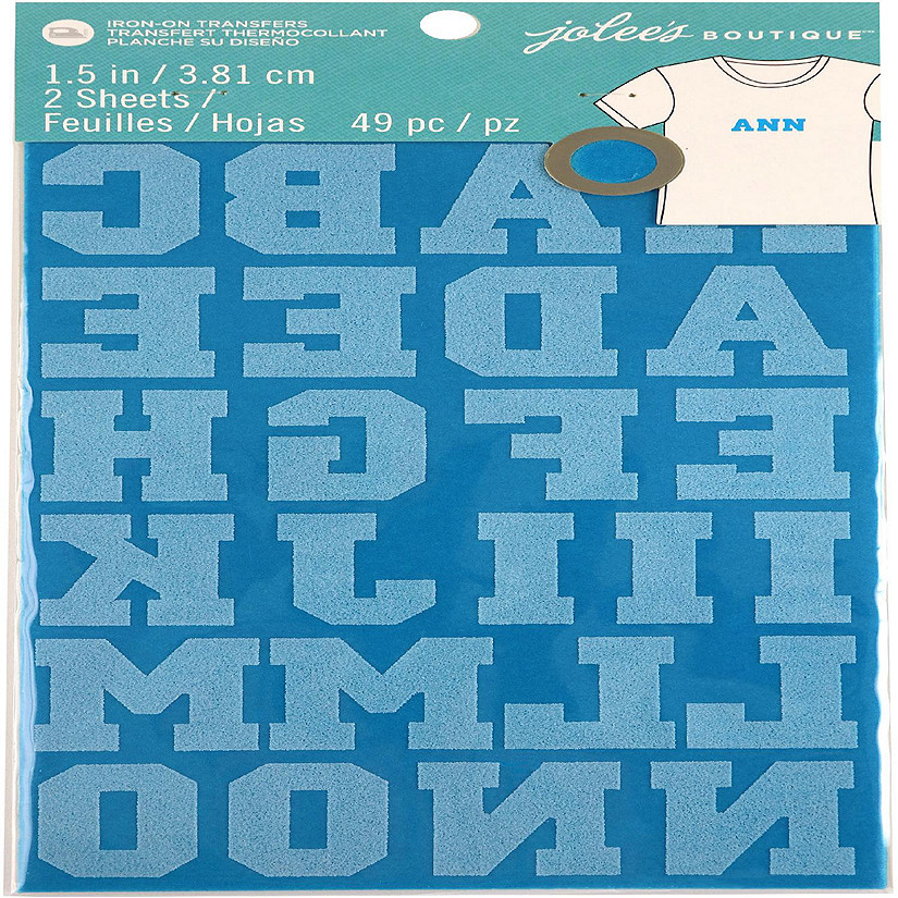 Jolee's IronOn Letters 1.5"Turquoise Oriental Trading