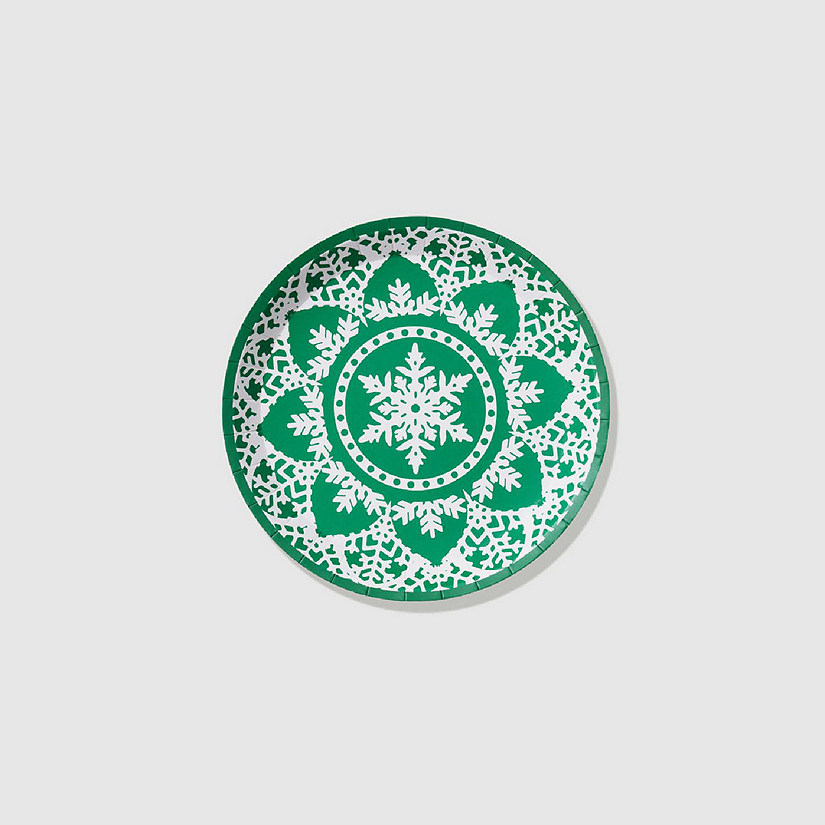 Jolly Snowflake Small Plates -10/Pack - 10 Pieces Image