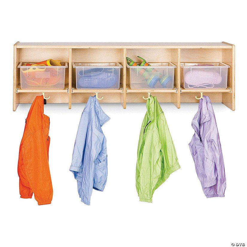 Jonti-Craft 4 Section Wall Mount Coat Locker  - Without Tubs Image
