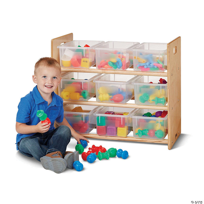 Jonti-Craft Cubbie-Tray Storage Rack - With Clear Cubbie-Trays Image