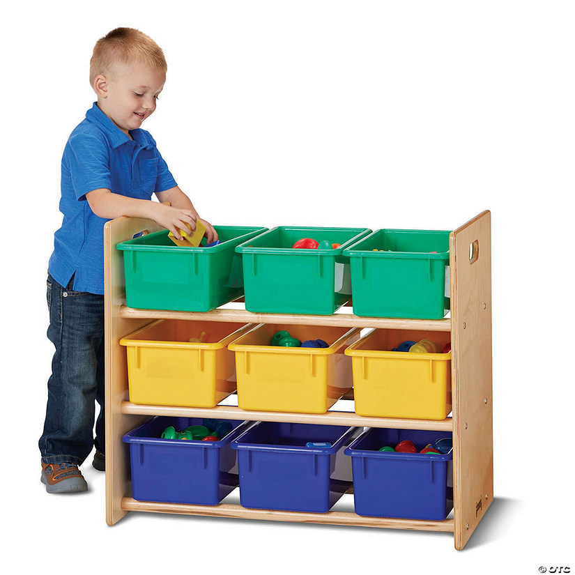 Jonti-Craft Cubbie-Tray Storage Rack - With Colored Cubbie-Trays Image