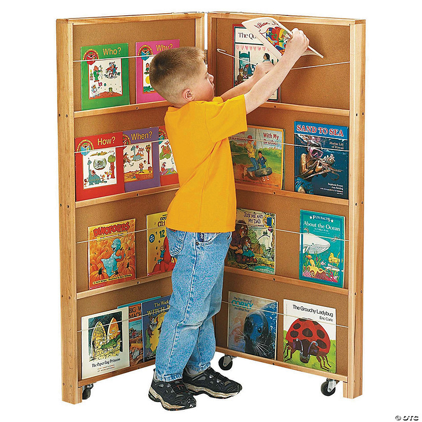 Jonti-Craft Mobile Library Bookcase - 2 Sections Image