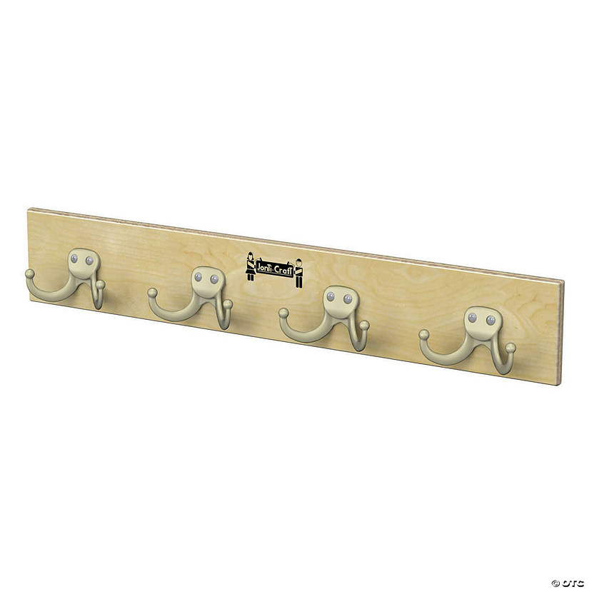 Jonti-Craft Wall Mount Coat Rail - 4 Hooks Image