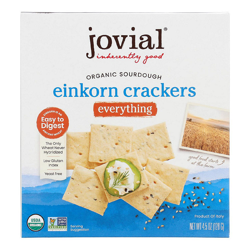 Jovial - Cracker Einkorn Evrythng - Case of 10-4.5 OZ Image