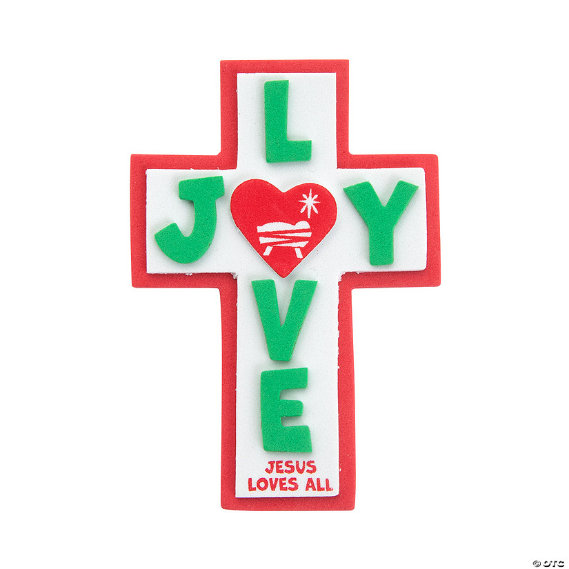 Joy and Love Cross Magnet Craft Kit - Makes 12 Image