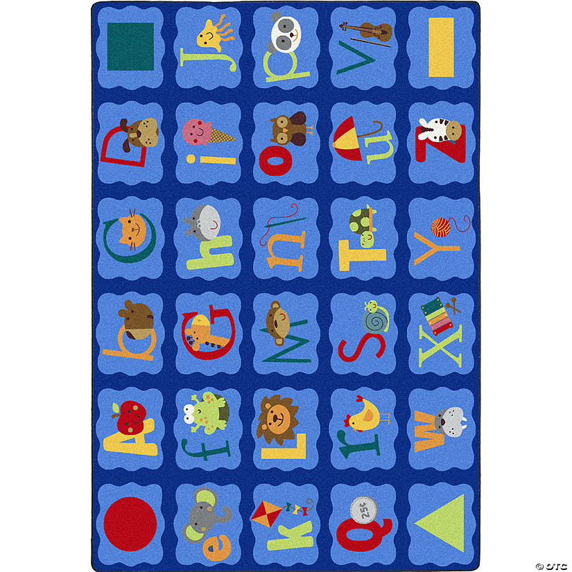 Joy Carpets Alphabet Blues&amp;#174; Classroom Rug Image