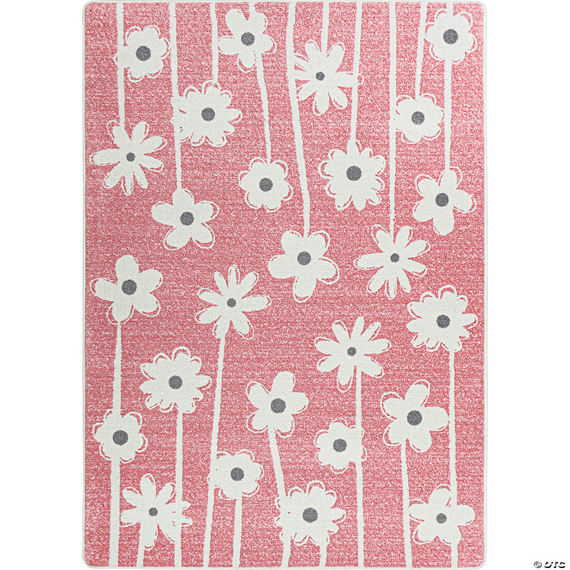 Joy carpets big blooms 3'10" x 5'4" area rug in color blush Image