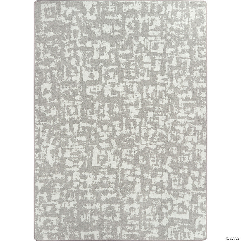 Joy carpets block print 3'10" x 5'4" area rug in color dove Image