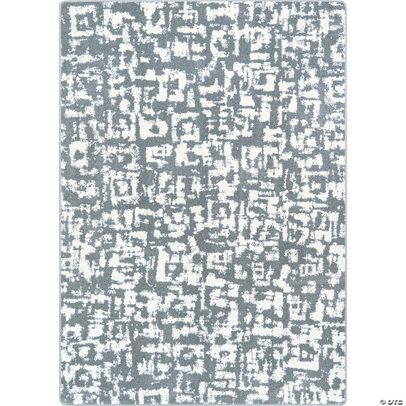 Joy carpets block print 5'4" x 7'8" area rug in color cloudy Image