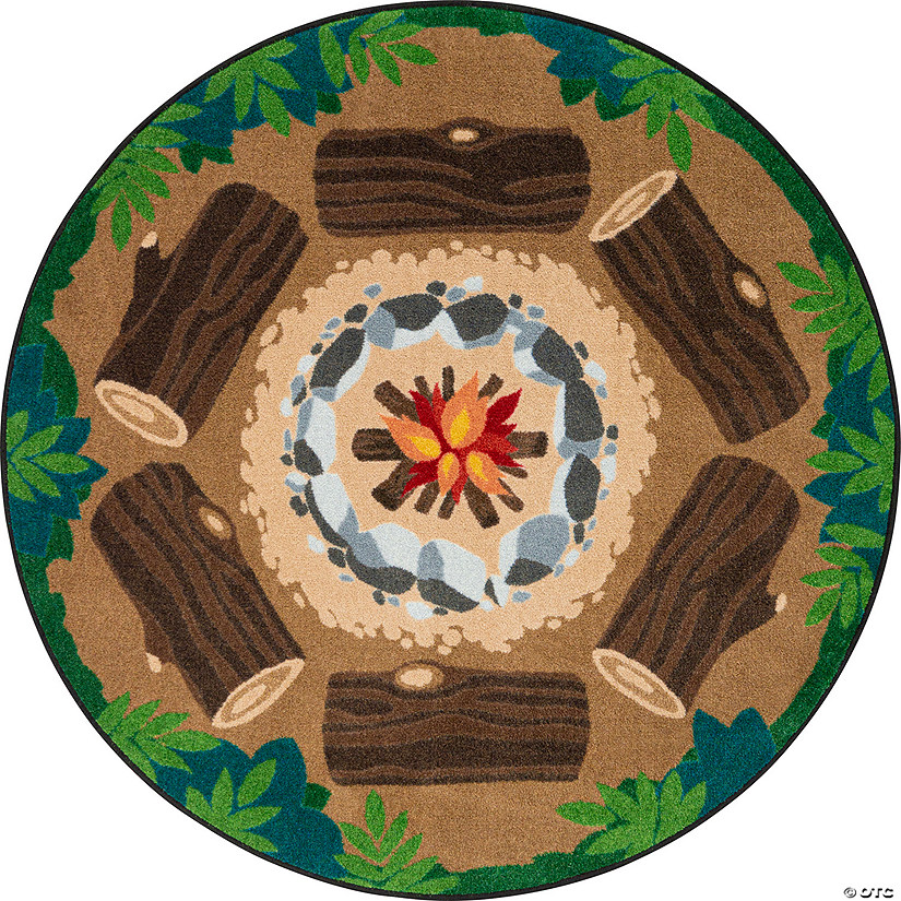 Joy Carpets Campfire Fun Round Area Rug Image