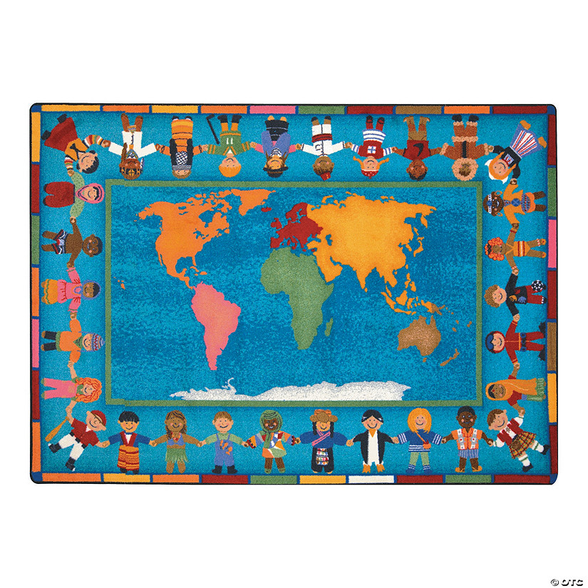 Joy Carpets Hands Around The World&#174; Classroom Rug Image