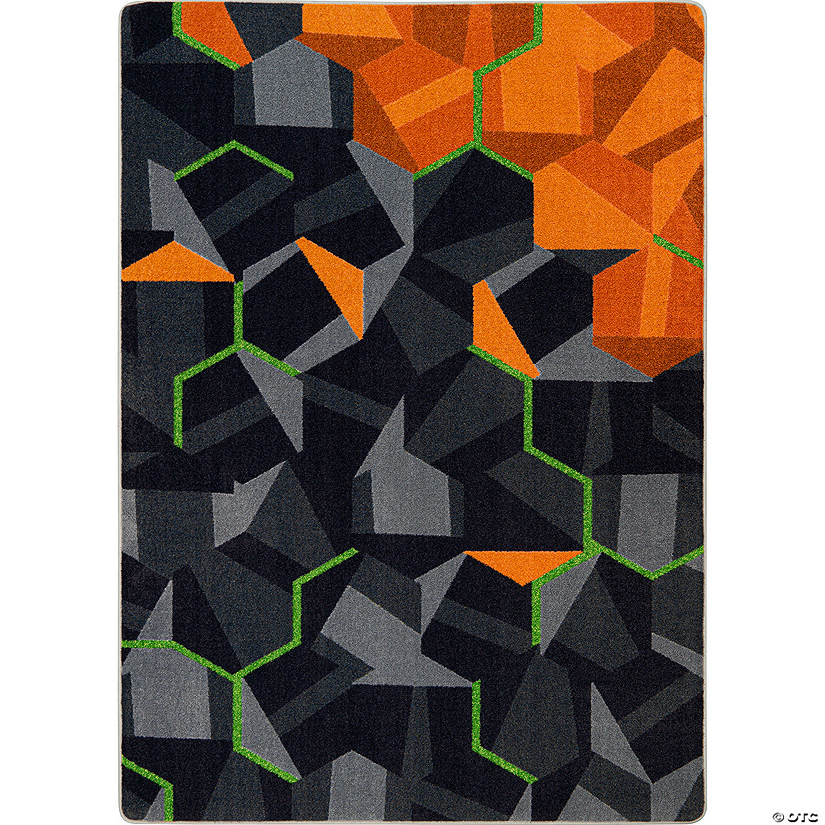 Joy Carpets Stealth 5'4" x 7'8" Area Rug In Color Tangerine Image
