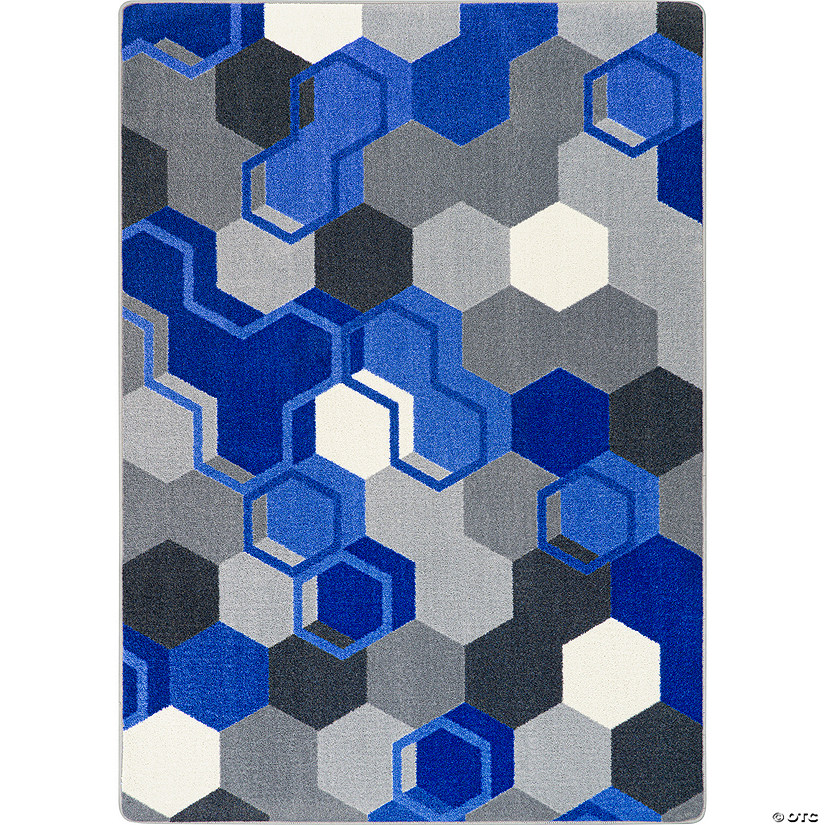 Joy Carpets Team Up 5'4" x 7'8" Area Rug In Color Blue Image